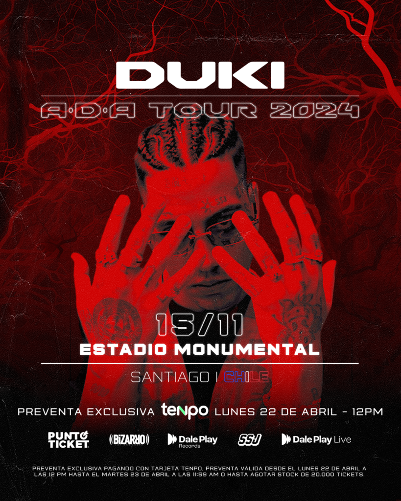 DUKI LLEGA A CHILE CON A.D.A TOUR